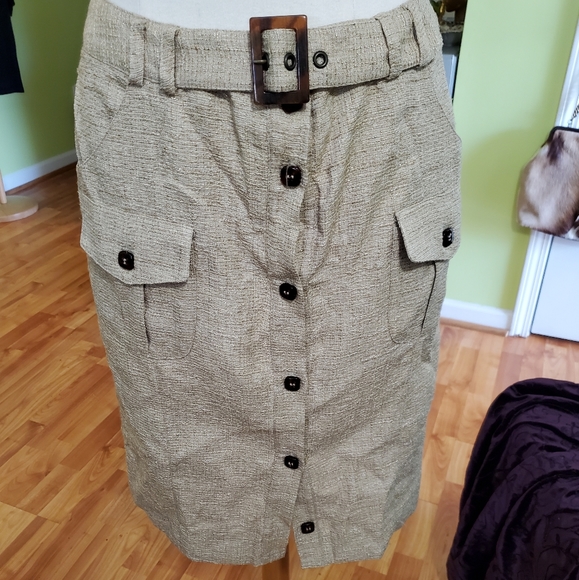 Blue Les Copains Textural Pencil Skirt - Picture 1 of 4